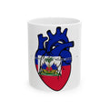 Haitian Flag Heart Mug | Ceramic Coffee Cup