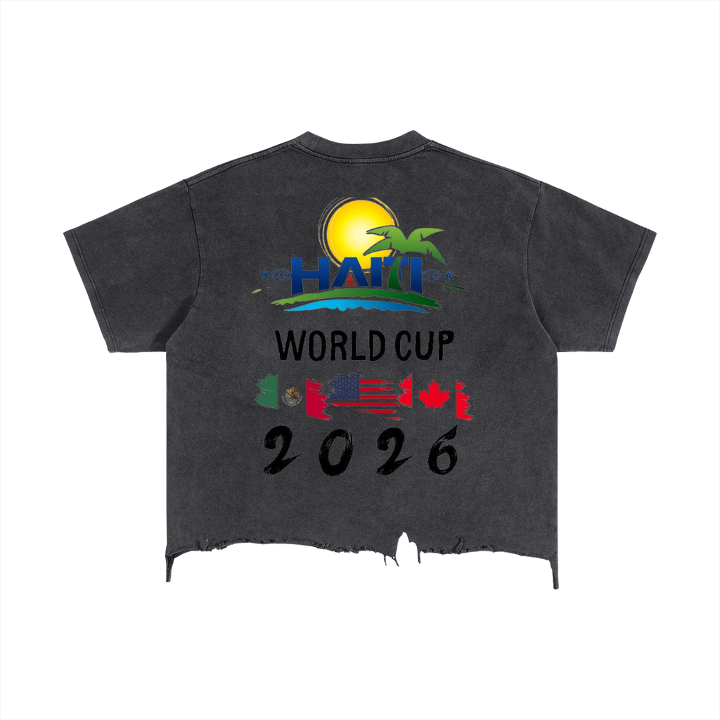 Vintage Wash Boxy Distressed Hem T-Shirt