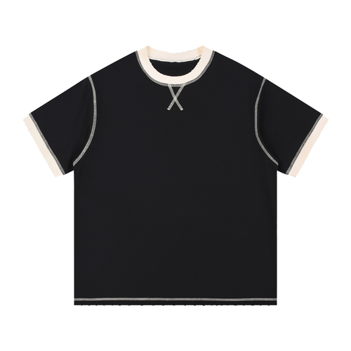 Contrast-Stitched Cotton T-Shirt