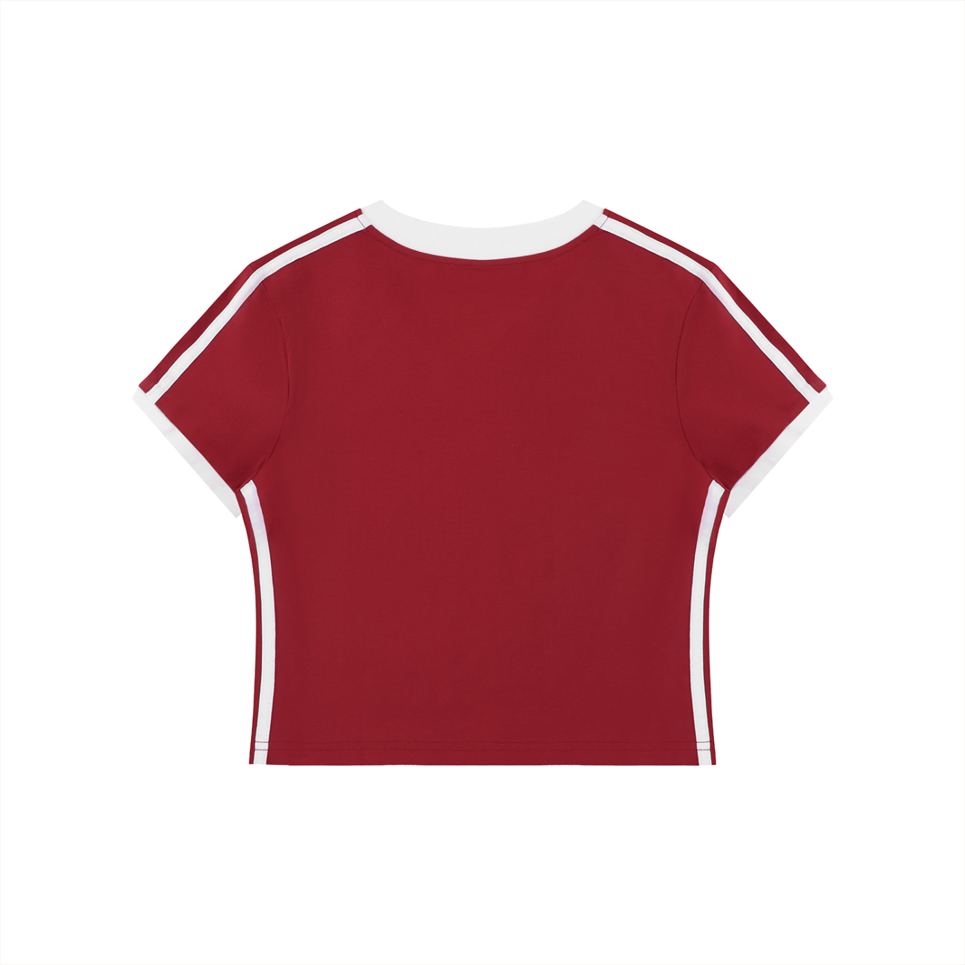 Women's Retro Binding V-Neck Crop T-Shirt